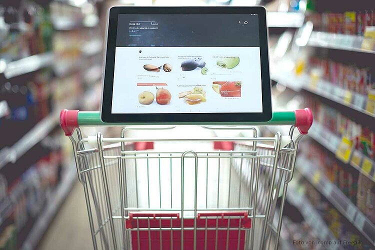 Easyshopper: Einkaufswagen mit Tablet